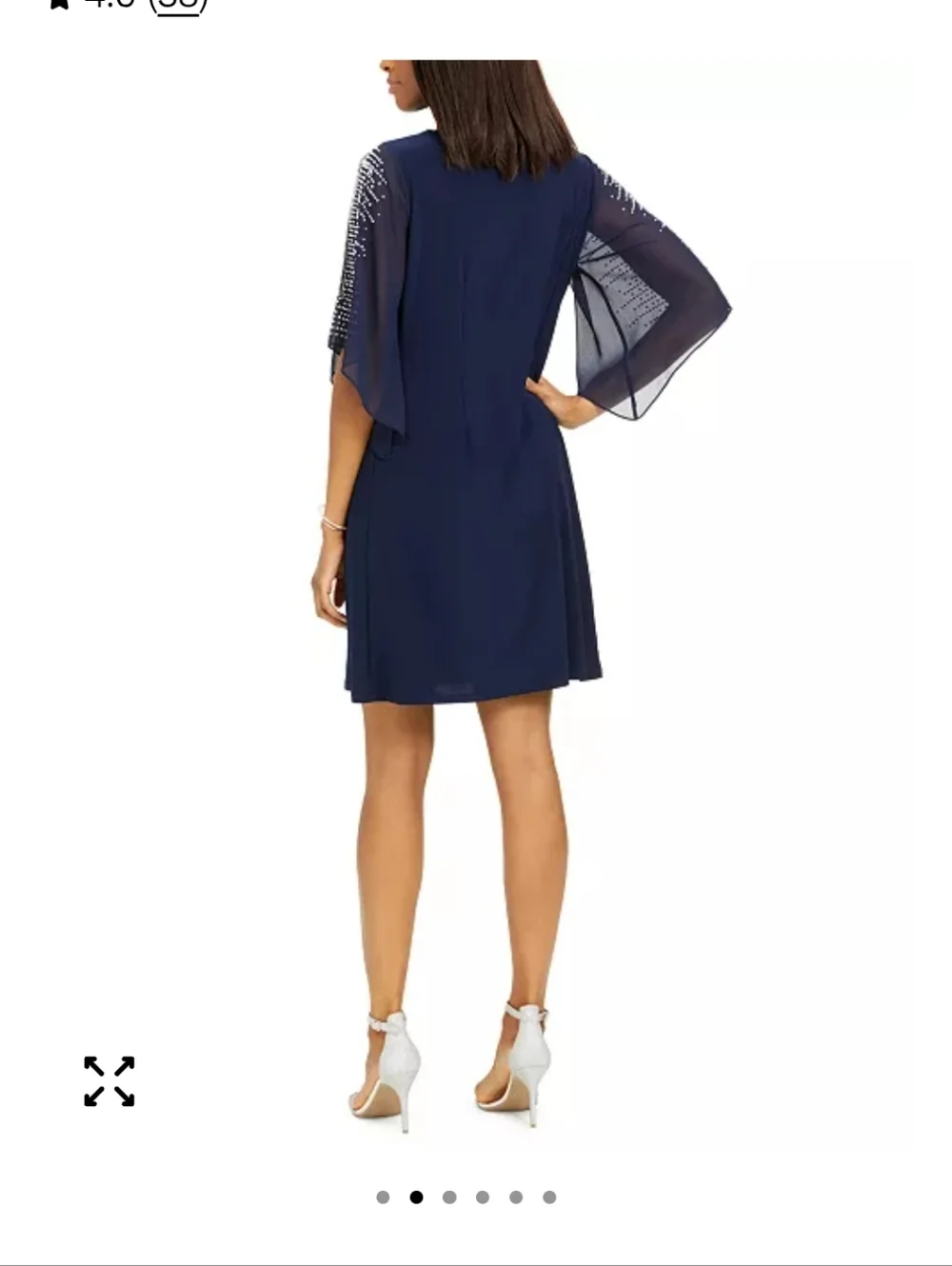 MSK Embellished Split-sleeve Sheath Dress - Picture 2 of 10
